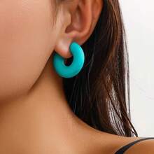 1對時尚輕盈的C形CCB夾式耳環，有多種顏色可選，非穿孔式耳環適用於耳垂和軟骨，海灘風格耳環 - C形耳骨夾 - 查看 19