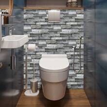 6pcs 3D Simulated Brick Wallpaper, Waterproof And Oil-Proof Peel And Stick Tiles For Bedroom Living Room Kitchen Bathroom Toilet - Multicolor - View 8