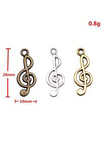 20 piezas de 26x10mm (1,02x0,39 pulgadas) Dijes de nota musical treble para bricolaje, dijes para mujer para hacer joyería