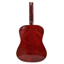 Guitarra acústica Sunburts, Guitarra de madera vintage con un acabado elegante y sutil, ideal para niños, jóvenes, adolescentes y adultos. Guitarra de alta calidad perfecta para todo tipo de musicos.  Con un cuerpo robusto y bien construido, esta guitarra proporciona una proyección de sonido excepcional, asegurando que cada nota sea clara y vibrante. -Cuerpo de tamaño estándar con una forma elegante que garantiza comodidad y facilidad de interpretación durante horas de práctica y actuación. -Tapa de abeto macizo que ofrece una respuesta tonal equilibrada, con bajos profundos, medios cálidos y agudos claros y brillantes. -Fondo y aros, que añaden calidez y profundidad al sonido, mientras proporcionan durabilidad y estabilidad estructural. -Diapasón de palisandro suave al tacto con trastes perfectamente nivelados, que facilitan la ejecución de acordes y escalas con precisión y comodidad. - Color caoba - Ver 10