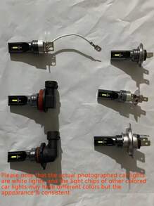 GLANBERT 2入組H7 H4 H11 H3 H1 LED汽車霧燈套件100W 20000LM霧燈燈泡6000K 8000K防水IP68 LED車頭燈汽車配件汽車LED燈