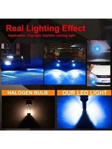 GLANBERT 2入組H7 H4 H11 H3 H1 LED汽車霧燈套件100W 20000LM霧燈燈泡6000K 8000K防水IP68 LED車頭燈汽車配件汽車LED燈