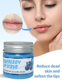 Exfoliante de labios de arándano de 25g, con rico aroma de arándano, reduce la piel muerta y suaviza los labios, hidrata naturalmente, hidrata los labios, suave con los labios, producto para el cuidado de los labios - Arándano - Ver 5