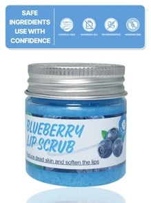 Exfoliante de labios de arándano de 25g, con rico aroma de arándano, reduce la piel muerta y suaviza los labios, hidrata naturalmente, hidrata los labios, suave con los labios, producto para el cuidado de los labios - Arándano - Ver 8