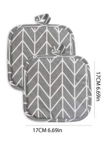2 pièces/4 pièces Dessous de plat en coton épais isolé, tapis résistant à la chaleur pour la cuisine, la salle à manger, le salon, support de style nordique