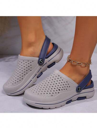 Women's Breathable Thickened Soft-Sole Jelly Sandals, Anti-Slip Beach Casual Shoes For Summer