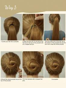 60 件/套女孩 20 件隐形发网和 40 件 U 形发夹套装，20 件 50 厘米芭蕾女孩发网和 40 件女孩发髻夹，芭蕾发髻制作舞蹈 - A - 查看 4