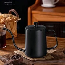 Bình pha cà phê bằng thép không gỉ có vòi dài hẹp dùng cho gia đình và ngoài trời, đồ dùng học tập - Màu be - Xem 3