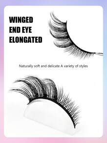 Asiteo 5 Pairs Wispy Cat Eye Lashes Natural Look Reusable Soft False Eyelashes Luxury Fake Eye Lashes - Cat Eye Lashes - View 3