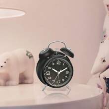 Đồng hồ báo thức chuông đôi 1Pc - Khung kim loại Mặt số 3D có chức năng đèn nền - Đồng hồ để bàn làm quà tặng gia đình và văn phòng Sinh nhật Tốt nghiệp Trang trí phòng Đồng hồ kỹ thuật số Trang trí phòng ngủ Trang trí ký túc xá Trở lại trường Trang trí trường học Bất ngờ ở trường - màu đen - Xem 8