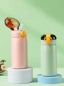 1 bình nước cách nhiệt chân không Bounce bằng thép không gỉ, cốc đựng ống hút di động ngoài trời, thiết kế đơn giản cho ngày tựu trường - Nhiều màu - Xem 1