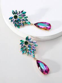 1 đôi Đúng mốt Sáng bóng Đầy màu sắc Ly Thanh lịch Của phụ nữ Hoa tai Đối với Bữa tiệc ngày lễ & Sang trọng Phụ kiện trang sức - Nhiều màu - Xem 9