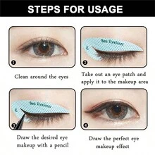 24/32 piezas Kit de plantilla de maquillaje de ojos, para delineador de ojos y sombra de ojos - Amigable para principiantes y reutilizable - Blanco - Ver 2