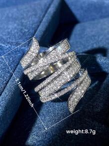 1 PC Fashion Cubic Zirconia Ring For Women For Wedding Engagement Anniversary Party Jewelry Valentine's Day Gift,Mom,Mother,Mother's Day,Gift