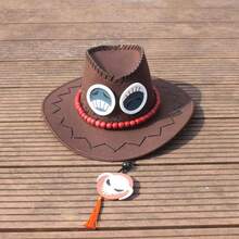 Portcas Ace Sombrero de vaquero Sombrero de disfraz Traje blanco Grupo pirata Ace Cosplay Moda MATERIAL LIGERO Y TRANSPIRABLE: Nuestro sombrero de paja amarillo está hecho de pasto de trigo natural y papel, el material liviano y transpirable disipa el calor, manteniéndote fresco durante mucho tiempo, cómodo y duradero. La cintura de esta prenda está hecha de tela confiable, suave al tacto; Toque, no lo hará sentir incómodo ni soportará peso excesivo durante largos períodos de tiempo. - Café integral - Ver 10