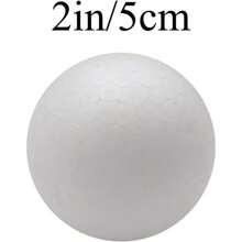 50pcs/Set 2-Inch Diameter Smooth Polystyrene Foam Balls, For Home Decor DIY Arts & Crafts Projects, White Best Gifts Birthday Graduation - White - View 2