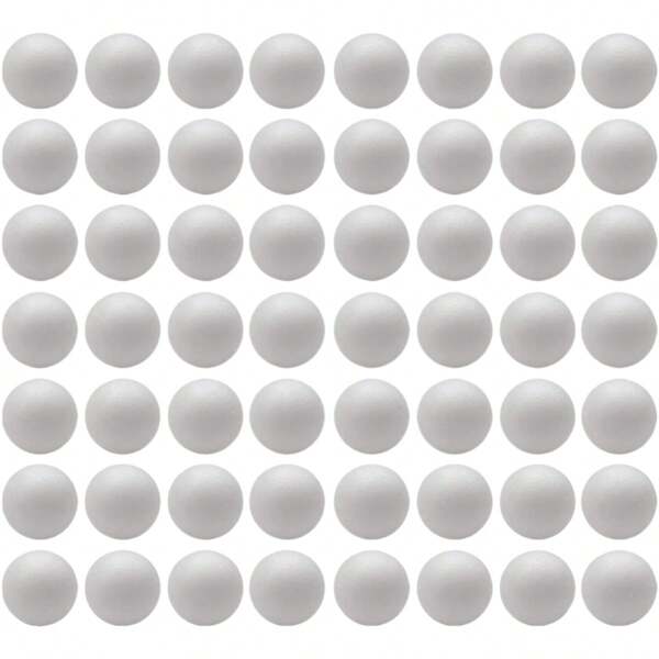 50pcs/Set 2-Inch Diameter Smooth Polystyrene Foam Balls, For Home Decor DIY Arts & Crafts Projects, White Best Gifts Birthday Graduation