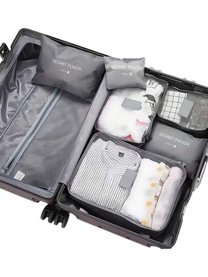 6 Bolsas Embalaje para Organización de Viaje para Ropa  Maletas Impermeables