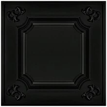 Art3d 12Pcs 3D PVC Ceiling Tiles,Drop In Ceiling Tile,Glue Up Ceiling Tile For Home Decor,Office,Bathroom,2'x2',48sqft,Waterproof,Fire Rated - Black - View 2