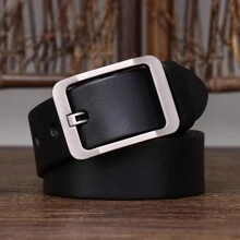 Un cinturón para mujeres y hombres, simple y versátil, con hebilla de aguja negra para estudiantes, decoración personalizada, cinturón para mujeres de talla grande
