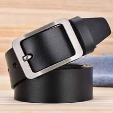 Un cinturón para mujeres y hombres, simple y versátil, con hebilla de aguja negra para estudiantes, decoración personalizada, cinturón para mujeres de talla grande