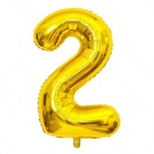 1入組數字形狀裝飾氣球 - 紫色 - 查看 5