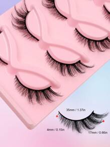 Asiteo 5 Pairs Wispy Cat Eye Lashes Natural Look Reusable Soft False Eyelashes Luxury Fake Eye Lashes - Cat Eye Lashes - View 5