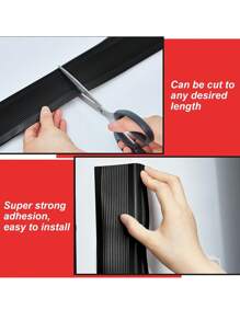 1 Piece Stair Nosing,L-Shaped Vinyl Stair Nosing Rubber Stair Nosing Non-Slip Self-Adhesive Stair Edge Protector, Step Edge Trim Strips For Indoor & Outdoor - Black - View 7