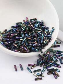 300 piezas de Vidrios en tubo tipo hélice de 11/0 con medida de 2x6mm, abalorio de cuentas de vidrio tipo bugle retorcido para hacer pulseras y bisuterías de bricolaje - Cuentas de tubo en espiral de 2x6mm - Ver 14