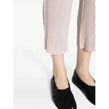 Women Hatching Pleats Pants - Pink - View 4