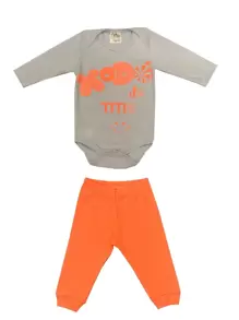 Baby Girl Bodysuit 1 Winter Long Sleeve Bodysuit + 1 Pants/Shorts - 彩色 - 查看 7