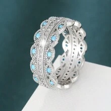 1pc Horseshoe Design Cubic Zirconia Inlaid Women's Ring - Ring - View 26