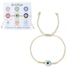 Evil Eye Charm Evil Eye Bracelet Colorful Friendship Beaded Bracelet Women's Lucky Bracelet - JS-b23040701-p - View 9