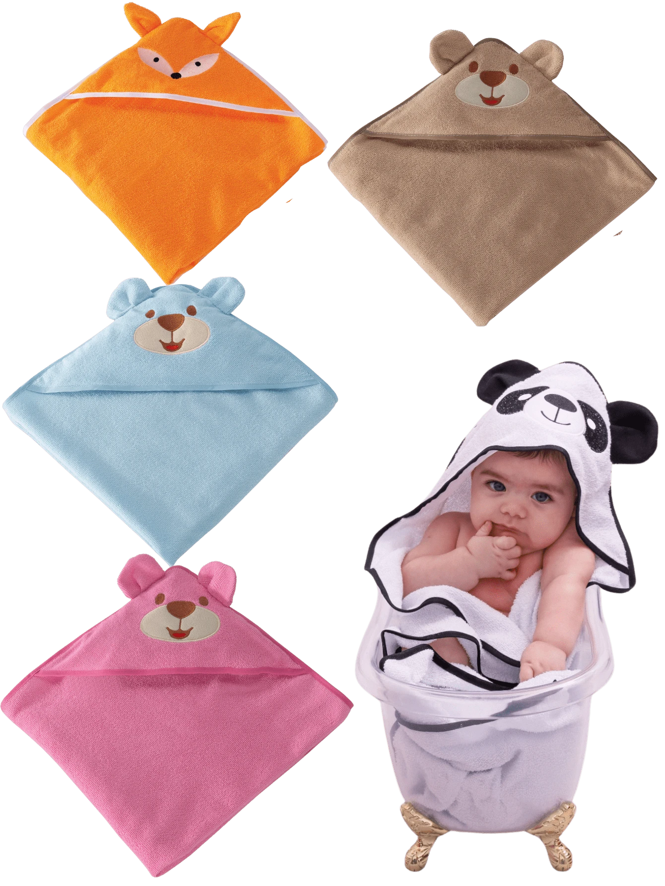 Baby Towels & Bathrobe - 白色 - 查看 1