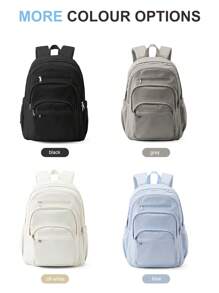 Large College Bookbag Travel Laptop Backpack Fits 14-15.6 Inch Notebook, Laptop Backpack 15-17 Inch For Women Men, Lightweight Durable School Bookbag 15.6" Computer Bag Outdoor Hiking Backpacks With Multifunction Pockets, Daypack Backpack With Laptop Compartment For Work Business And College, Waterproof Casual Schoolbag Book Bag School Backpack, Back To School Gifts For Boys And Girls, The New And Old Versions Are Shipped Out Randomly. - Black - View 9