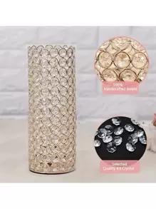 水晶柱花瓶，可用作花瓶、烛台、电镀工艺品、家居装饰、桌面装饰、万圣节及装饰、婚礼装饰、中心装饰、桌面装饰、派对
