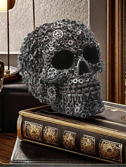 1pc Gift Scrapyard Mechanic Gear Nut Bolt Screw Metal Skeleton Decor, 6.1 Inch Long, Horror Decoration, Skeleton & Ossuary, Creepy Skull, Halloween Collectible, Birthday Gift, Graduation, Home Decor, Halloween Decoration, Autumn Decor, Room Decor