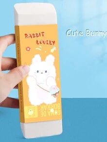 1入組大橡皮擦，耐用、乾淨、不留痕跡、防丟失，適用於學生文具、獎品（隨機紙板包裝）