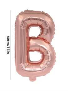 1 quả bóng PE, bóng bay trang trí hình chữ cái cho tiệc, Giáng sinh - Hoa hồng vàng - Xem 3