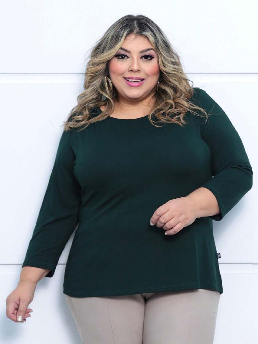 Plus Size Blouses - màu xanh lá - Xem 1