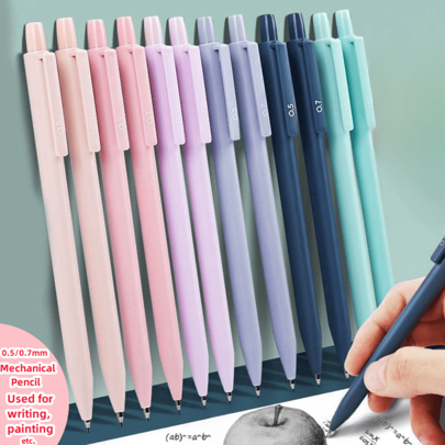 Artistic And Versatile 6-Pieces Pastel Mechanical Pencil Set,Retractable 0.5/0.7mm Tips And Comfort Grip,Lightweight And Perfectly Balanced For Art And Writing Back To School
