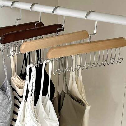 1个多功能肩带衣架内衣背心裙子收纳架无缝晾衣架衣服架摆放在更衣室储物间简易省空间晾衣架