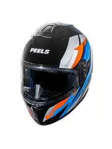 Capacete Moto Spike 2 Peels Bsn Preto Azul Metálico Fechado TAMANHO 56 - Multicolorido - Visão 3