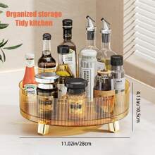 Rotating Anti-Slip Cupboards, Refrigerator Spice Individual For Bathroom, Organizer Rotating Kitchen Pantry, Table,