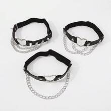 1 Pc PU Leather Leg Ring Elasticity Carnival Punk Thigh Ring Body Chain Halloween Valentine's Day Valentines