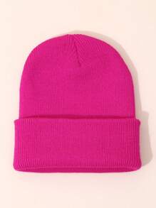 Infant Boys' Or Girls' Simple Knitted Beanie Hat, Warm Cap For Spring, Autumn And Winter