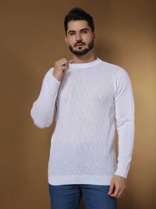 Men Sweaters - לבן - ראה 2