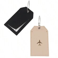 Fashionable Lightweight PU Leather Luggage Tag Set 2pcs, Minimalist ...