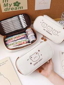 Big Capacity Pencil Pen Case Office College School Large Storage High Capacity Bag Pouch Holder Box Organizer - Multicolor - View 3