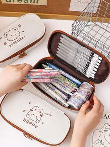 Big Capacity Pencil Pen Case Office College School Large Storage High Capacity Bag Pouch Holder Box Organizer - Multicolor - View 9